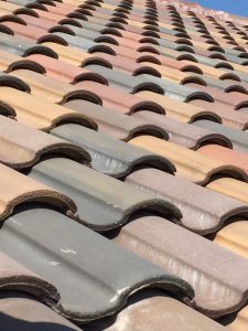 Read more about the article Efflorescence on a Concrete Tile Roof.