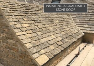 Read more about the article Installing a Graduated Length Stone Roof: Precision and Quality Craftsmanship