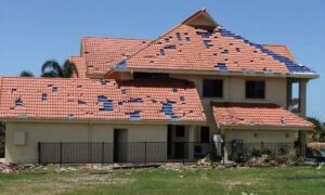 wind damage tile roof
